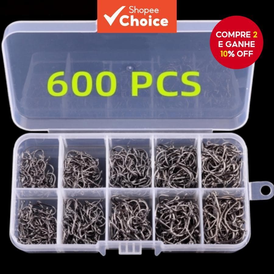 Conjunto De Anzol De Peixe , Aço De Alto Carbono , Anzóis Farpados Para Água Salgada , Equipamento De Pesca De Doce