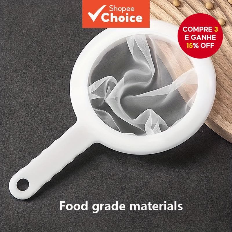 1pc , Peneira De Malha , Filtro Plástica Multifuncional Com Alça Suco De Chá Em Pó De Leite De Soja ,