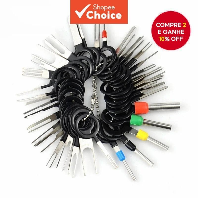 Kit De Ferramentas De Desmontagem De Terminal Automotivo-Extrator De Conector De Fio 3/8/18/38/41 Unidades Para Reparo D