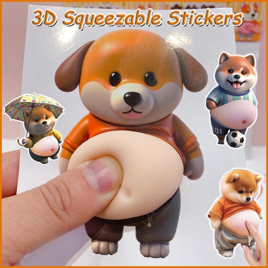 Adesivos Anticolisão Para Carro , 3D Espremíveis , 2 Peças , Adesivo Caminhão E Cachorro , cupionbr