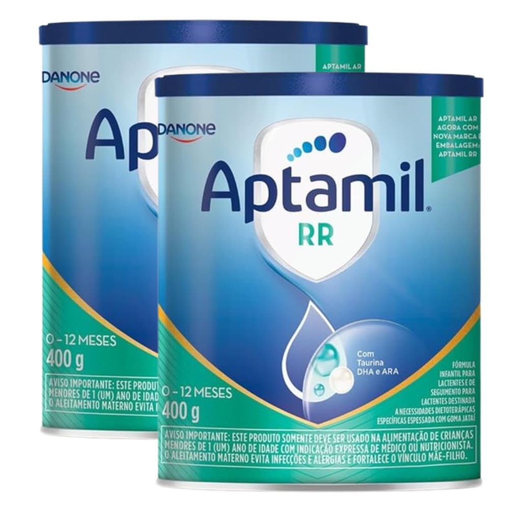 2 Latas- Fórmula Infantil em pó Aptamil RR- Danone -400 Gr