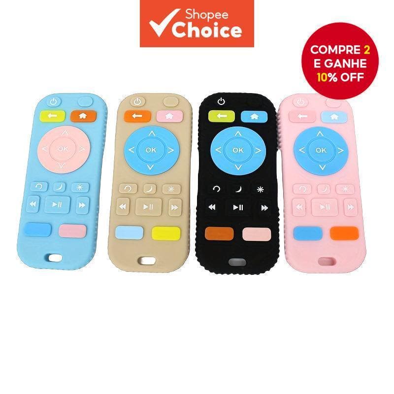 Mordedor de Silicone Fofos Controle Remoto para Bebê com Desenho Animado