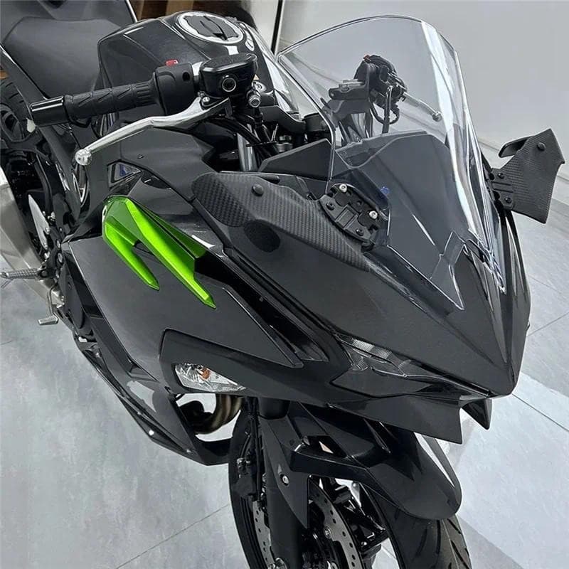 AX94-Kit Winglet Lateral Da Motocicleta Spoiler Carenagem Espelho Retrovisor Asa Fixa Para Kawasaki Ninja 500 400 Ninja5