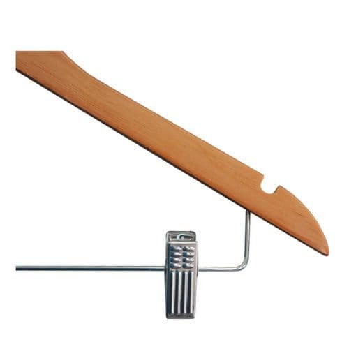 Cabide de Madeira com Presilhas - Verniz - Modelo Exclusivo