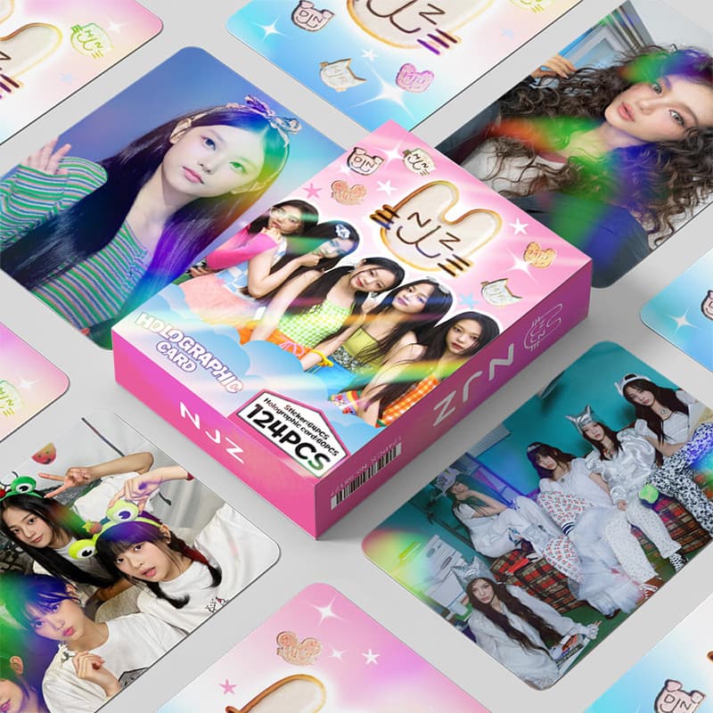 50-124pcs NewJeans Photocards Holográfico LOMO Cartão Adesivo KPOP Haerin Minji HANNI Danelle HYEIN Adesivos De