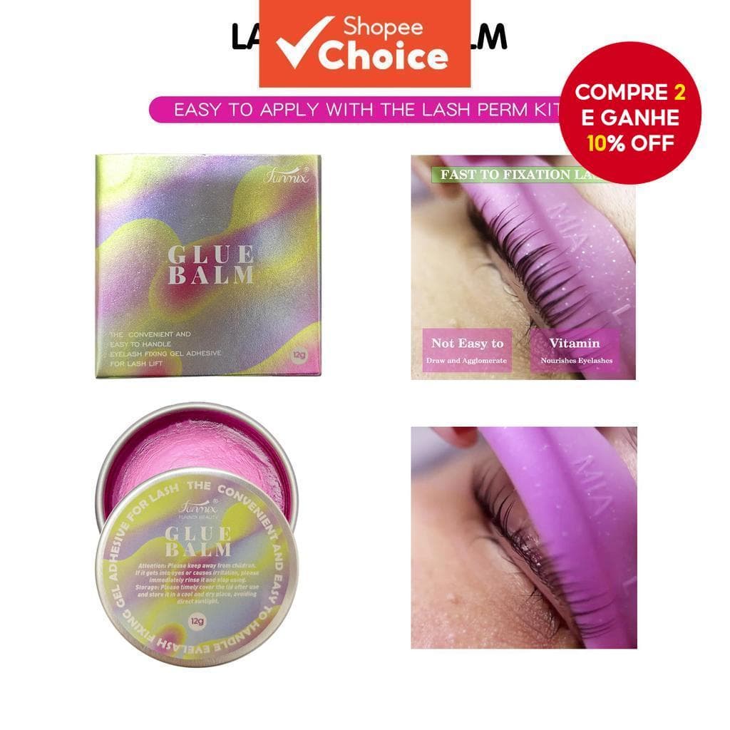 Funmix Cílios Lift Curling Cola Sólida Super Rápida Ligação 12G Bálsamo Para Fixos