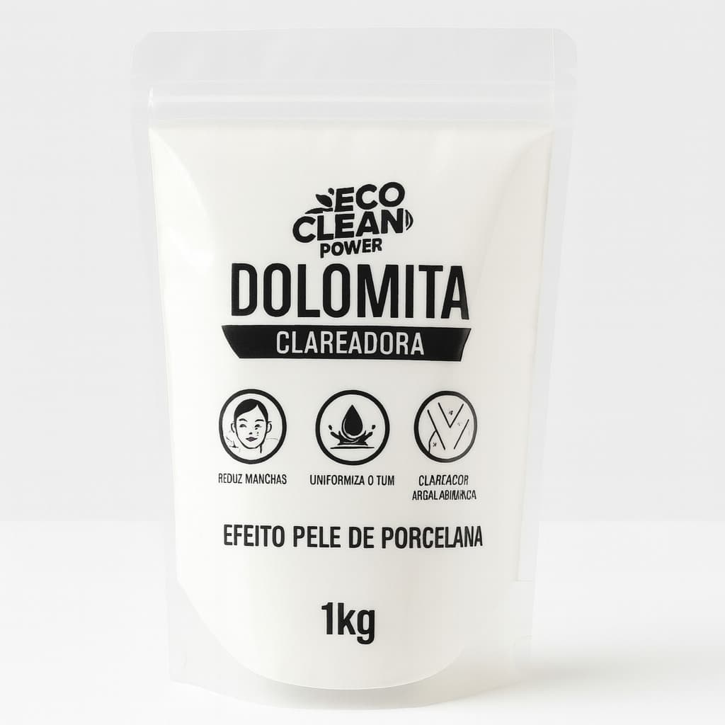 Dolomita em Pó PURA 500g/1Kg SkinCare Dolamita Clareadora de Manchas Máscara de Porcelana 100% Pura