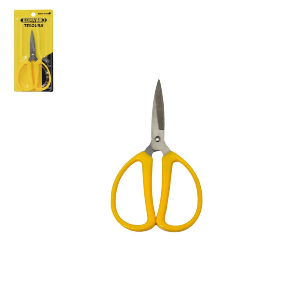 Tesoura 15cm Afiada Corte Preciso Alça Confortável Inox Alta Durabilidade Multiuso