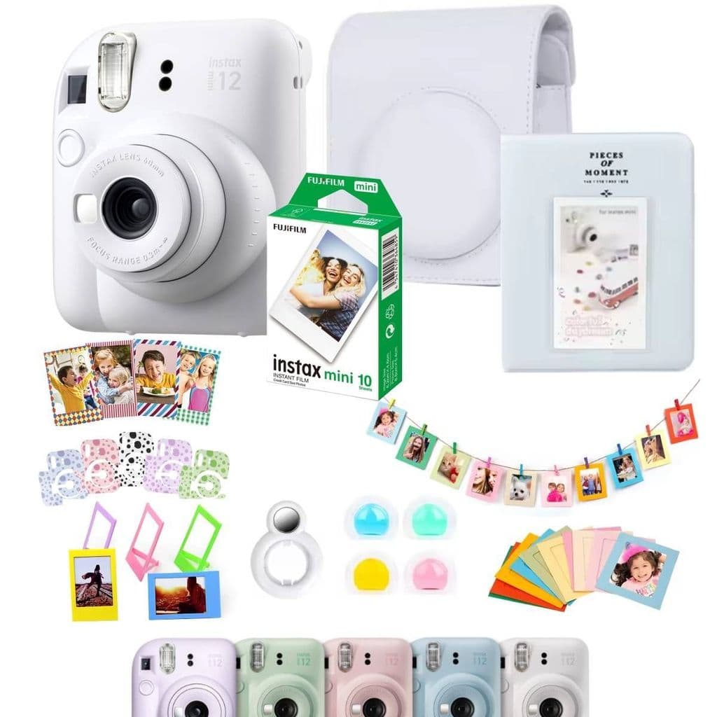 Combo Camera Instax Mini 12 + Kit 8 Acessórios Album Bolsa Filme