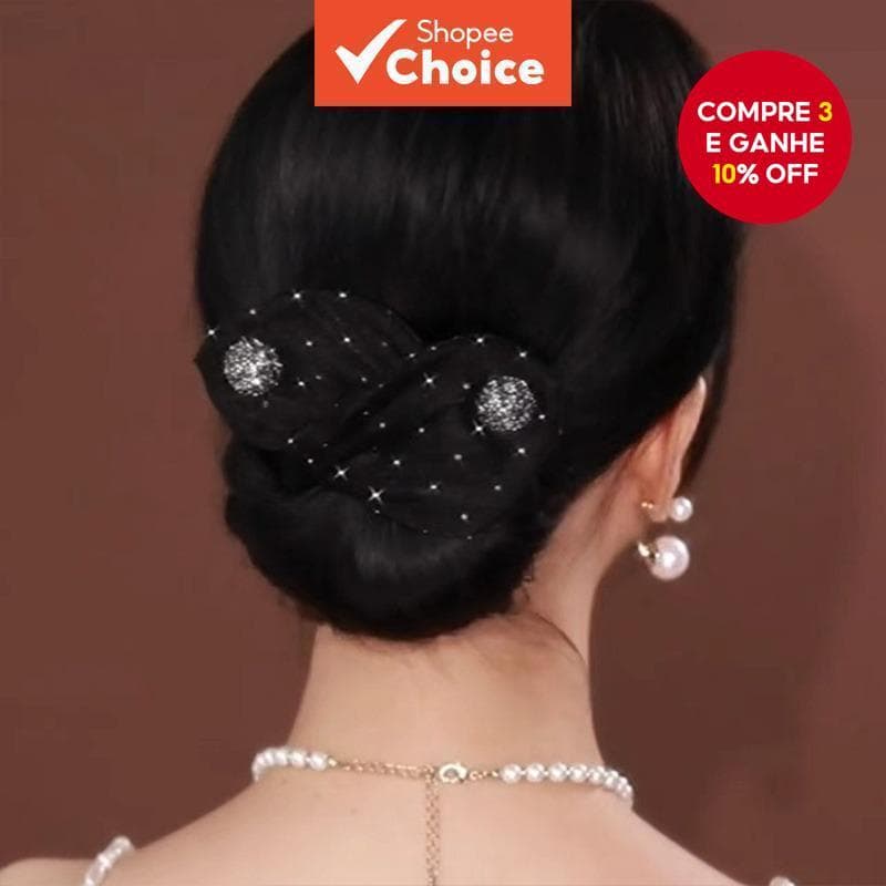 Tiara Minimalista Para Mulheres – Prendedor De Cabelo Em Formato De Coque , Cabeça Traseira , Corda Torcida , Acessório