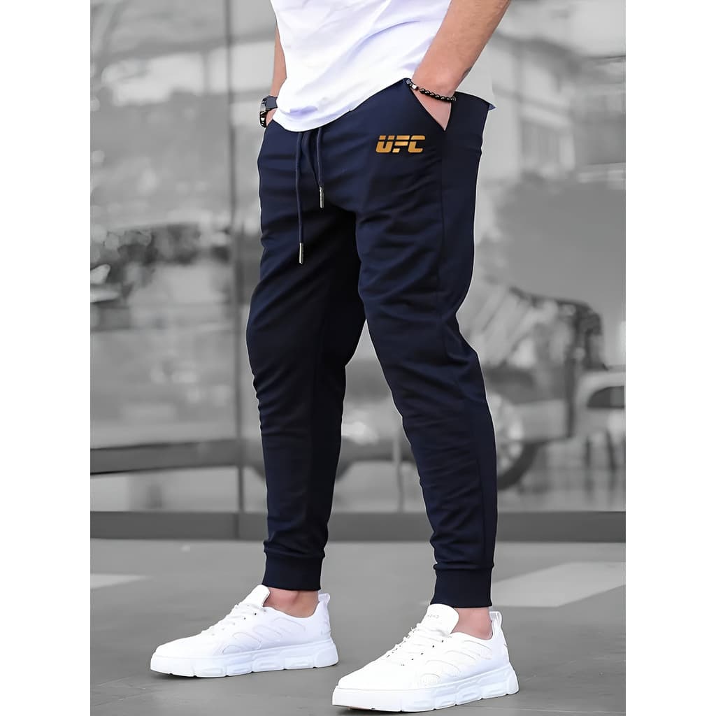Calça Moletom Fitness Algodão UFC Gym Academia Arte Fitness Unissex  Flanelado Inverno Frio Calça Longa