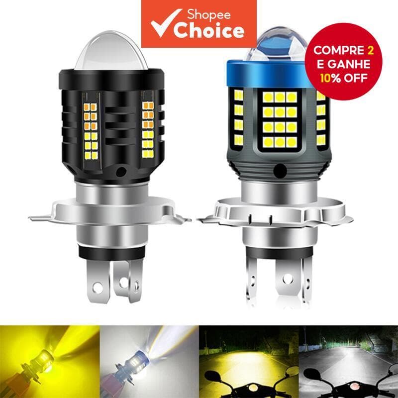 P15D BA20D H6 LED Lente De Farol De Motocicleta Hi-Lo Beam Lâmpada De Sinalização De Neblina 12V 24V 6000K
