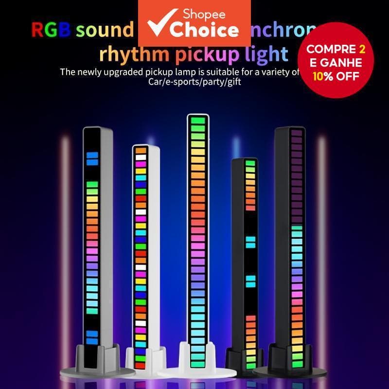 1pc Luz Ambiente LED Controlada Por Voz Cabo De Dados USB Alimentado