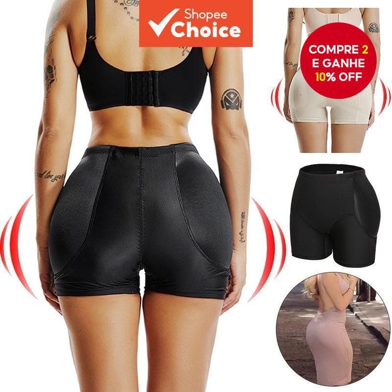 Shorts Push Up Intensificadores De Quadril Feminino – Levantador De Bunda Acolchoado E Sem Costura Para Curvas , Modelad