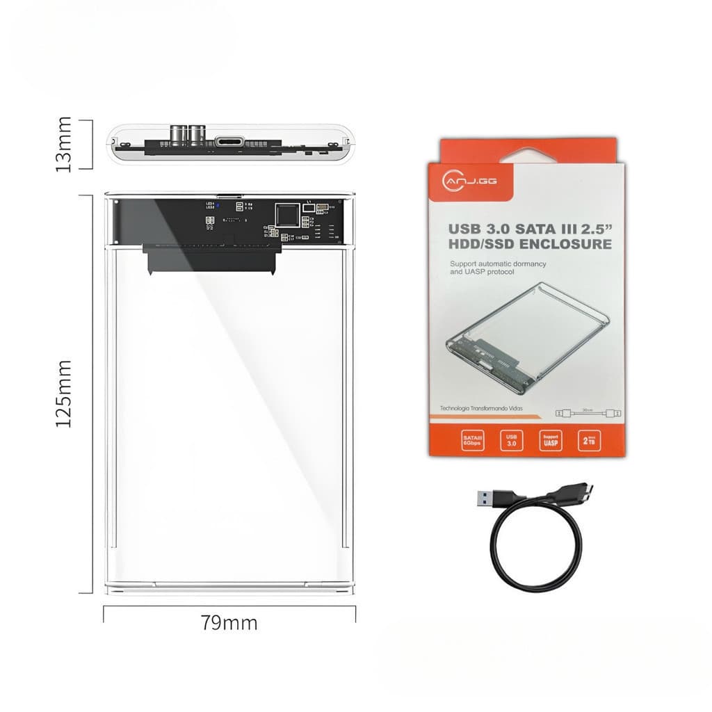 Case De Gaveta Usb 3.0 Hd 2.5 Sata Externo - Alta Qualidade JORGE