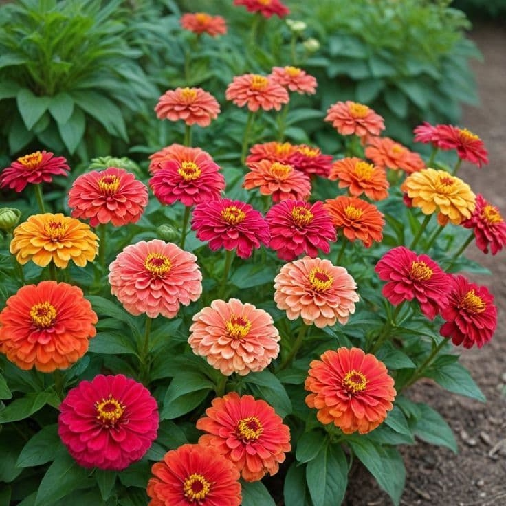 Sementes Zinia Lilliput Pom-Pom Dobrada Sortida