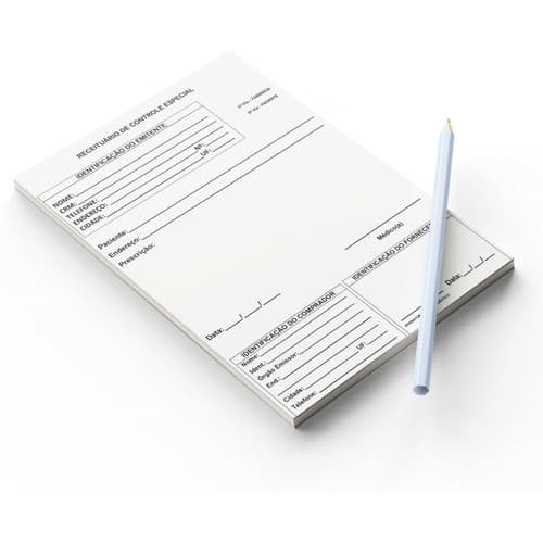 Receituário Controle Especial-200 Folhas 15x21cm