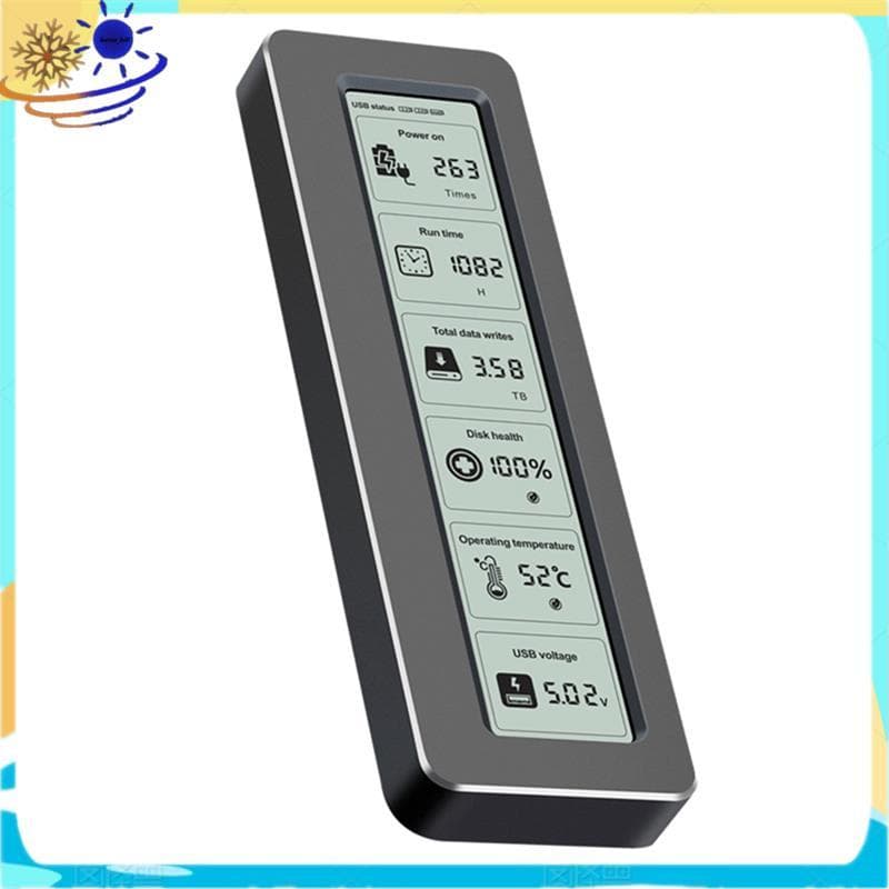 M2 NVMe Gabinete USB 3.2 Gen2 10Gbps PCIe SSD Caixa M . 2 Caso Monitoramento De Saúde Digital Inteligente