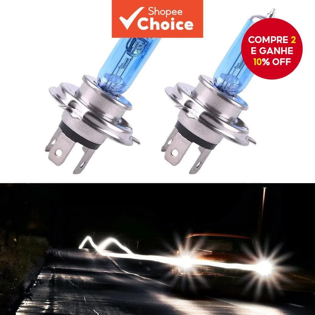 2 Pçs 6000K Super H4 12V 9003 HB2 Bi-Xenon HID Feixe Alto Baixo Farol Lâmpadas Amarelo H4 100/90W 12V