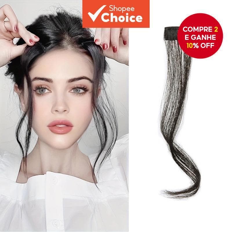 30CM Clipes de Franja Longa Encaracolada para Mulheres Extensão de Cabelo Sintética Natural