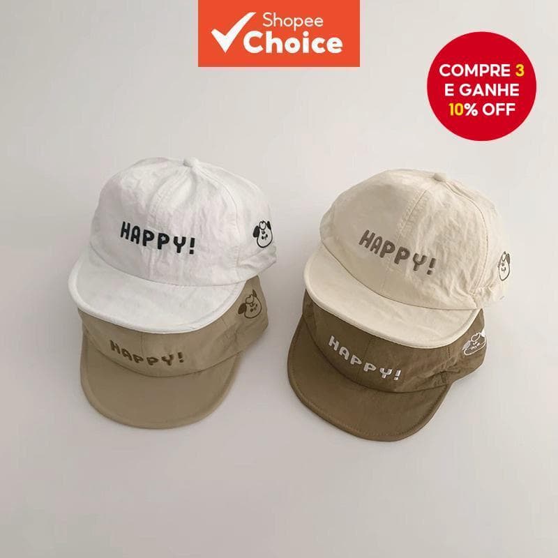 Chapéu de Bebê Carta Boné Algodão Macio Ajustável para Meninos e Meninas Primavera Verão