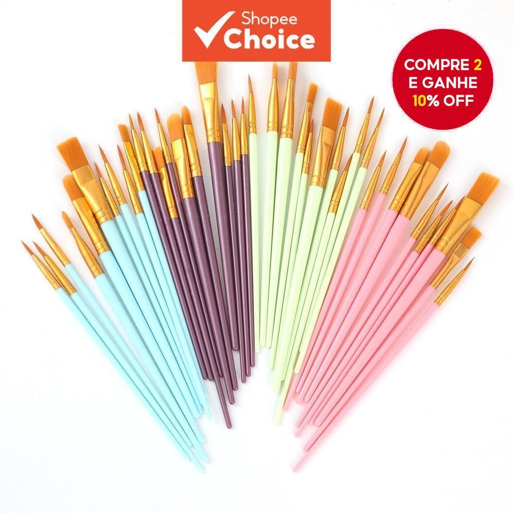 Conjunto De Pincéis Para Aquarela E Pintura A Óleo | Caneta Gancho De Lã De Nylon Artistas