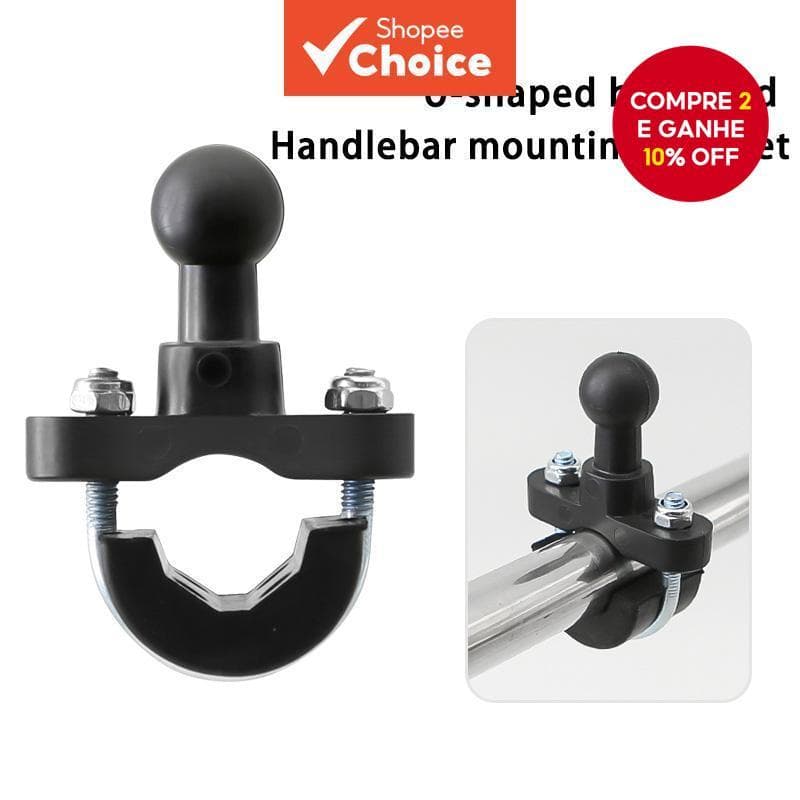 Suporte Para Guiador U-Ball-Universal À Prova De Choque De 15-25 Mm Com Liberação Rápida Motocicletas