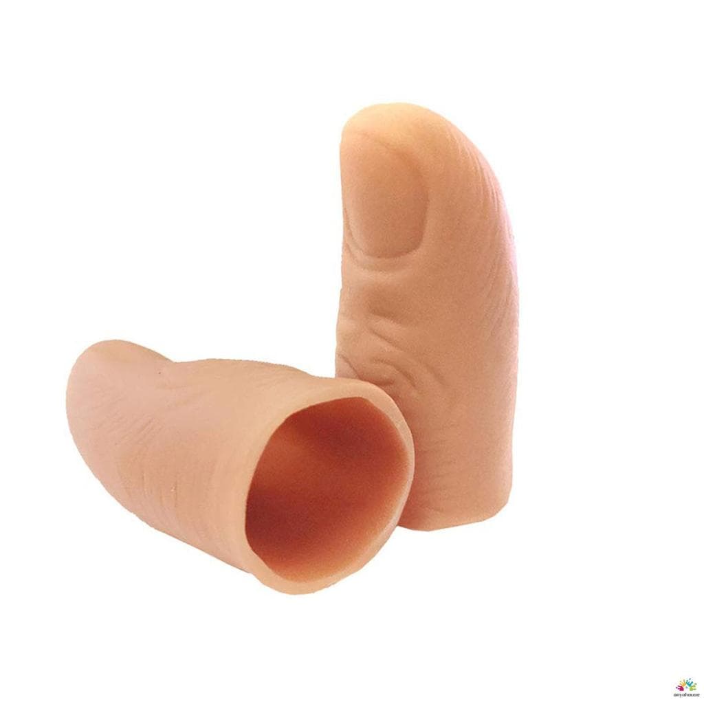 2 Pçs Truque Mágico Dedos Polegares Com LED Alimentado Por Bateria Adereços Mágicos Brinquedos De Festa De Halloween Par