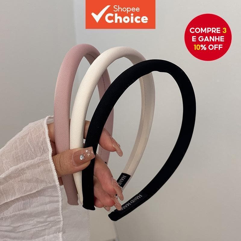 Faixa De Cabelo Coreana Com Borda Fina Para Mulheres – Acessório Elegante | Estilo Minimalista
