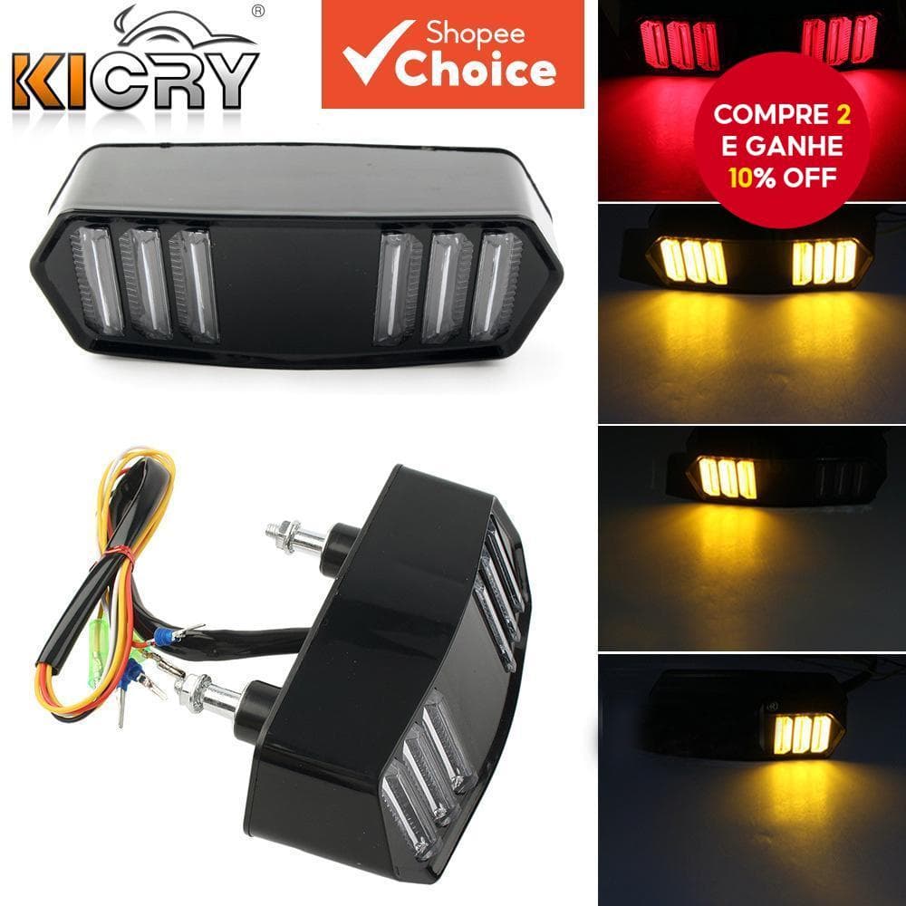 KICRY Motocicleta LED Luz Traseira De Freio Traseiro Integrado Lâmpada Sinal Volta Para Honda MSX125 CBR650F CTX700