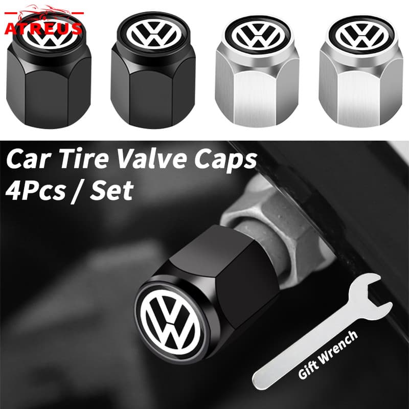 4Pcs Volkswagen Válvulas De Pneus De Liga Para VW Polo UP T Cross Gol Saveiro Nivus Amarok Golf Jetta Passat Virtus Taos