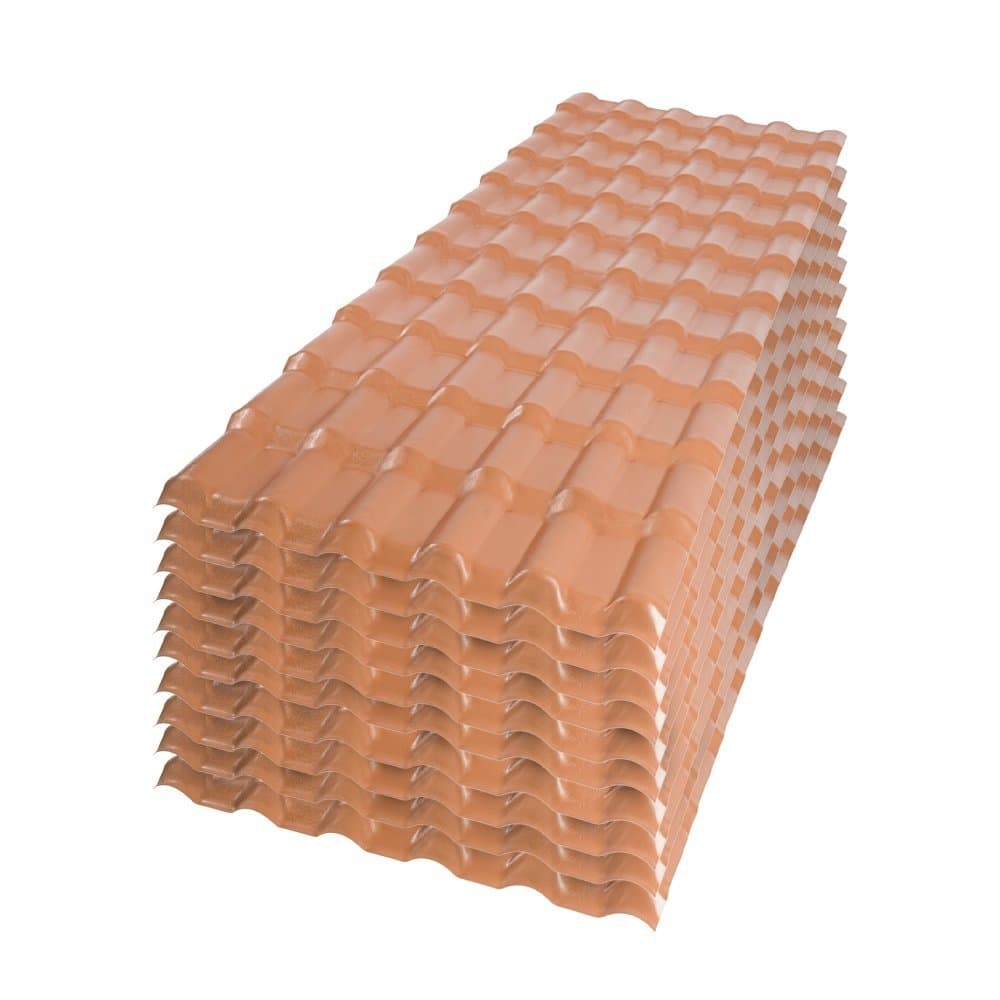 Kit com 10 Telhas PVC Plan Precon 2,42x0,88m