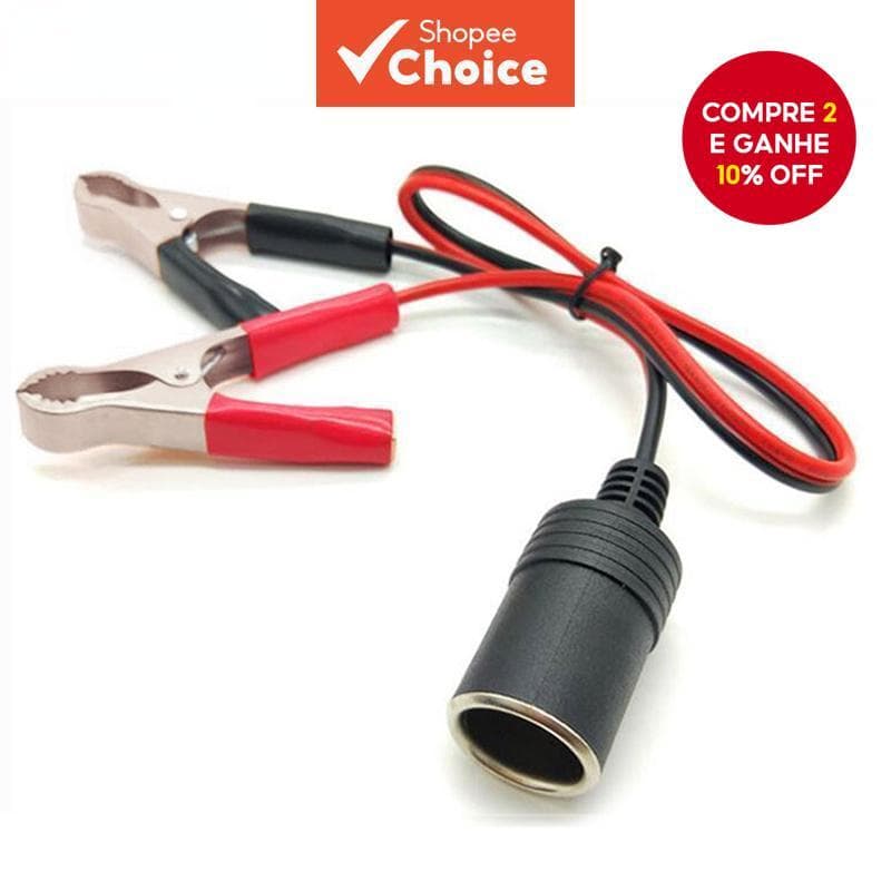 Grampo De 12V Terminal De Bateria Para Carro Alimentação Adaptador Camping Bomba Divisor De Energia