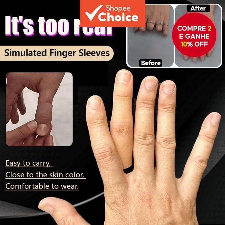 Capa de Dedo em Silicone Realista com Detalhes Exquisitos - Vários Tamanhos, Toque Confortável e Ideal para Brinquedos