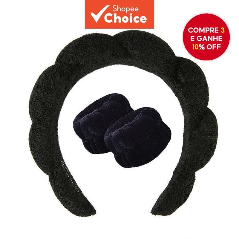 Faixa De Cabeça De 3 Peças Para Mulheres , Floral , À Prova De Umidade , Spa , Lavagem Facial , Maquiagem , Viagem , Pre