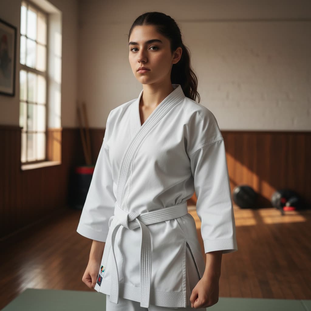 Kimono Karatê Profissional Adulto Branco + Faixa | Brim 100% Algodão Resistente e Durável Premium