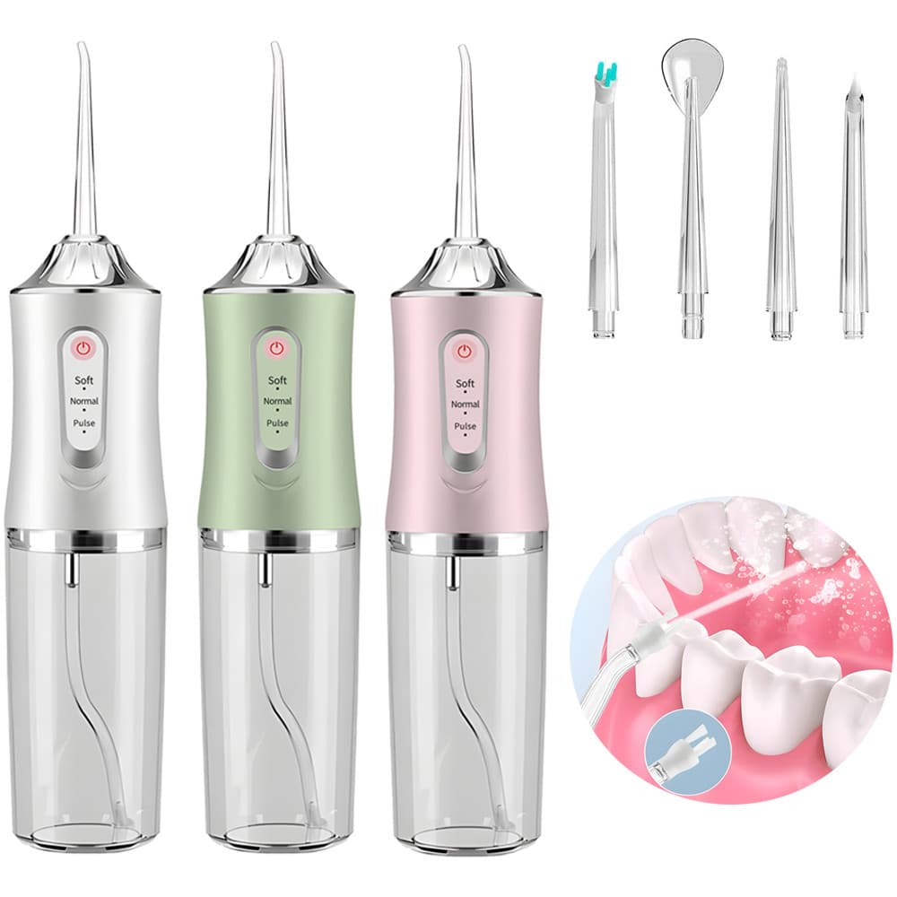 Irrigador Oral Portátil Alta Pressão USB À Prova d’Água Ideal Para Viagem