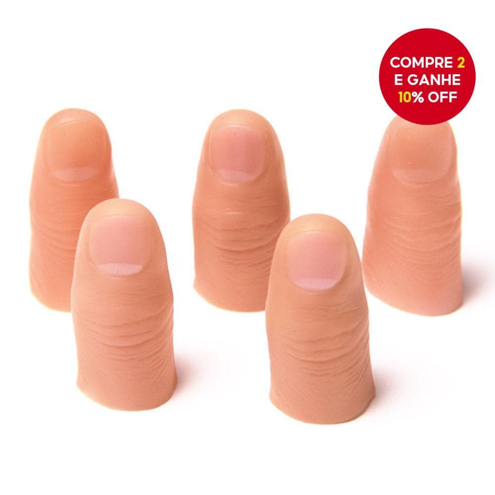 Conjunto com 5 Peças de Mangas de Silicone para Dedos com Impressão Digital Simulada, Confortáveis e Ajustadas,