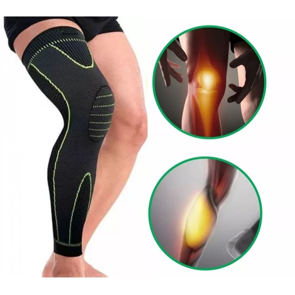 Kit 2 Joelheira Ortopédica Alta Compressão Térmica – Alívio da Dor/ Suporte Esportivo/ Reduz Fadiga e Previne Lesões