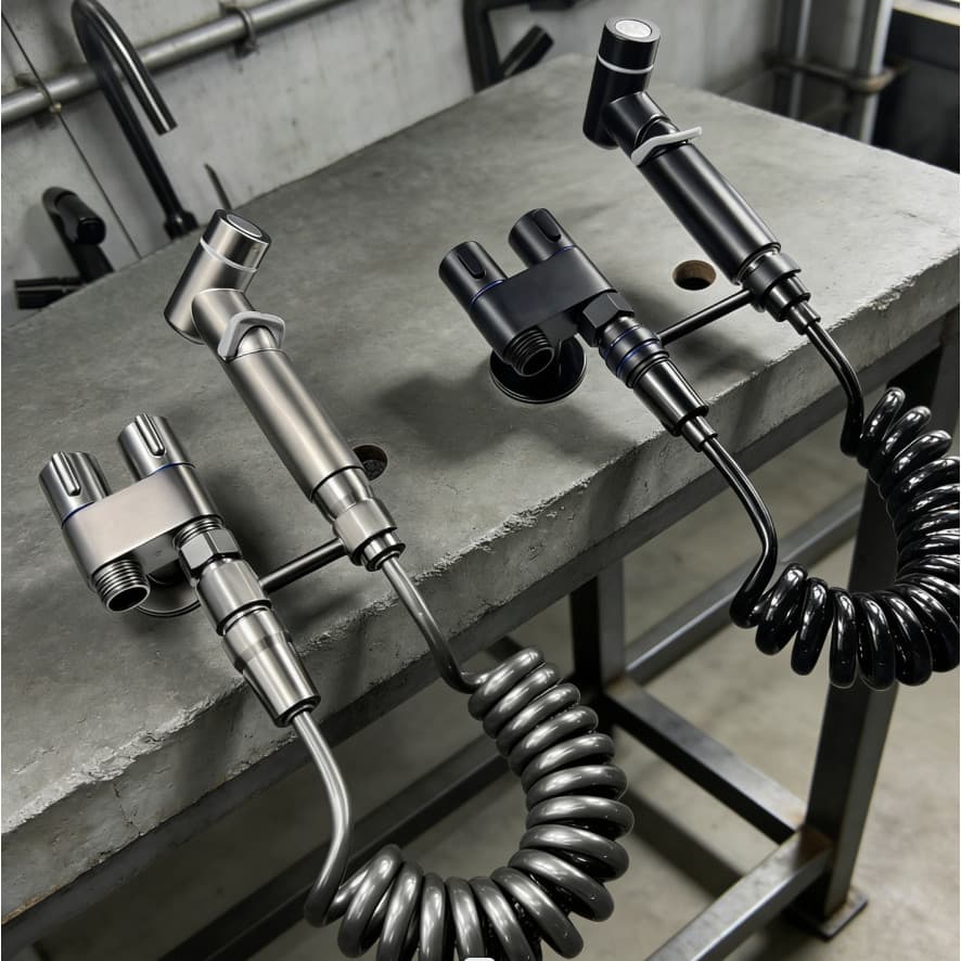 Kit Ducha Higiênica 5 em 1 - Duas Saídas 1/2 mm | Registro Conjunto | Pulverizador Incluído