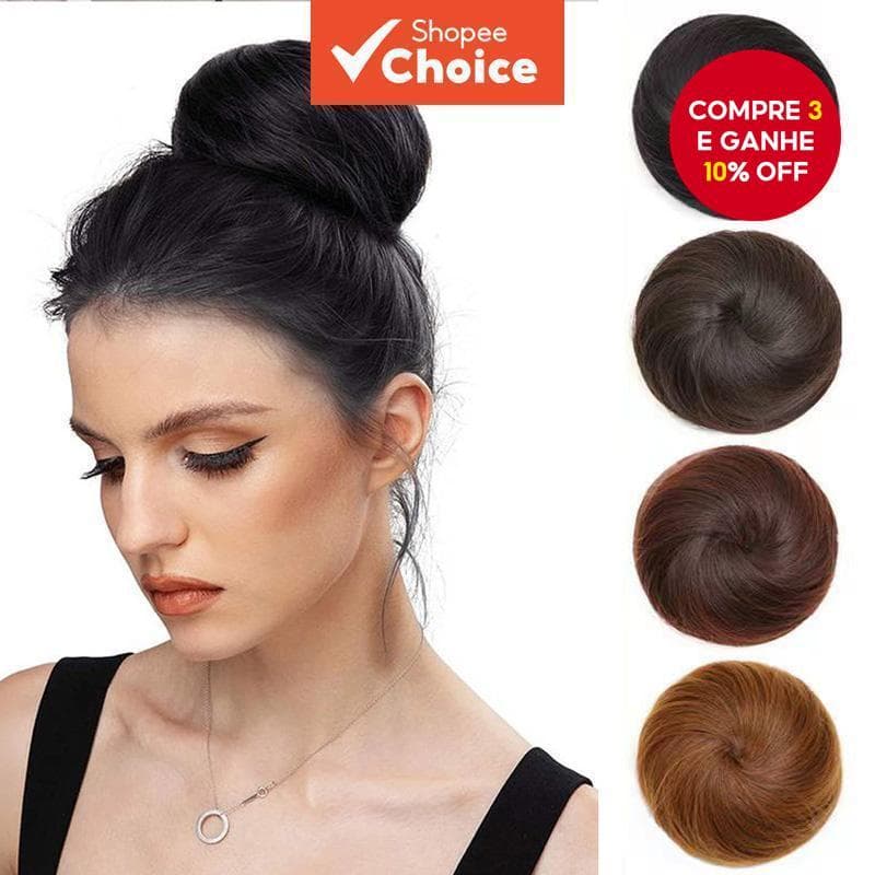 Donut De Coque De Cabelo Sintético-Fabricante De Chignon Instantâneo Para Mulheres , Ferramenta De Modelagem Updos E Rab