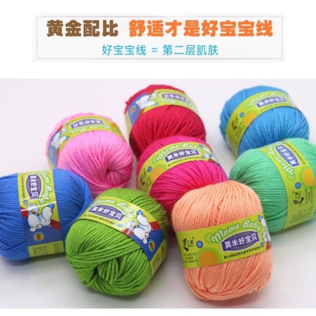 Fio Sanli Mommy Good Baby XM8 Fio de Lã de Veludo para Bebê Tricotado à Mão Fio Médio Grosso Suéter Anti-pilling CV8H