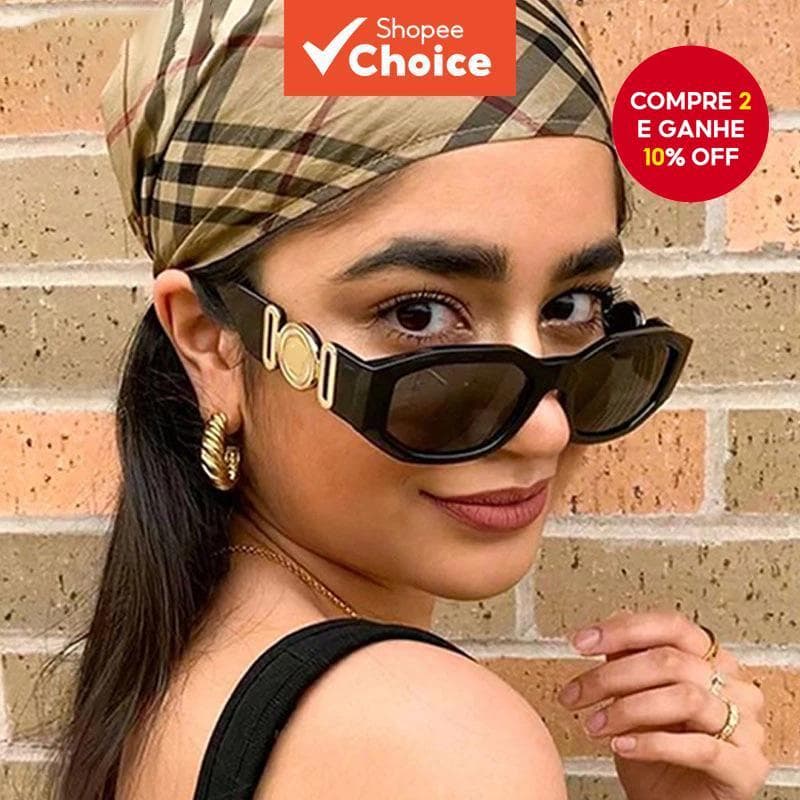 Óculos De Sol Retrô Geométricos Da Moda Unissex Vintage Y2K UV400