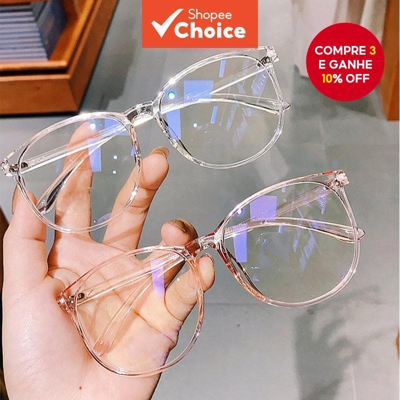 Óculos Redondos Armação De Metal Luz Azul Bloqueando Lente Substituível Retrô , Para Mulheres, Rosa Branco Preto Cinza