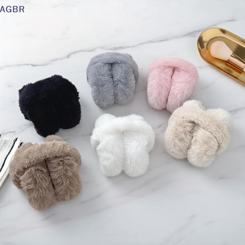 [AGBR] 1 Unidade De Protetores De Ouvido De Pelúcia Quentes E Fofos De Inverno Infantis Dobráveis , Frios À Prova De Ven