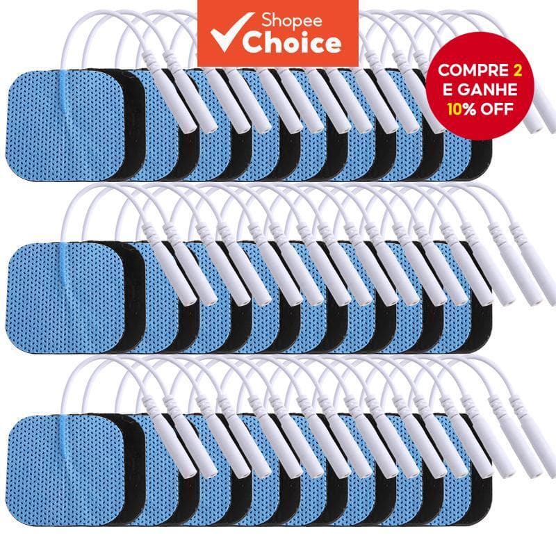 Almofadas De Eletrodo De 3 Cores 5x5cm Tipo Agulha De Tecido Não Com Cauda Para Massageador De Terapia TENS