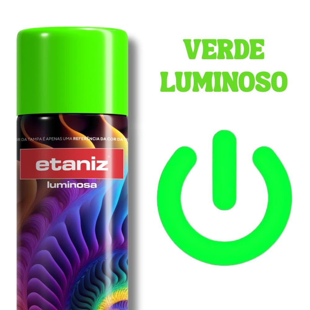 Tinta Spray Luminosa Verde 400ml secagem rápida