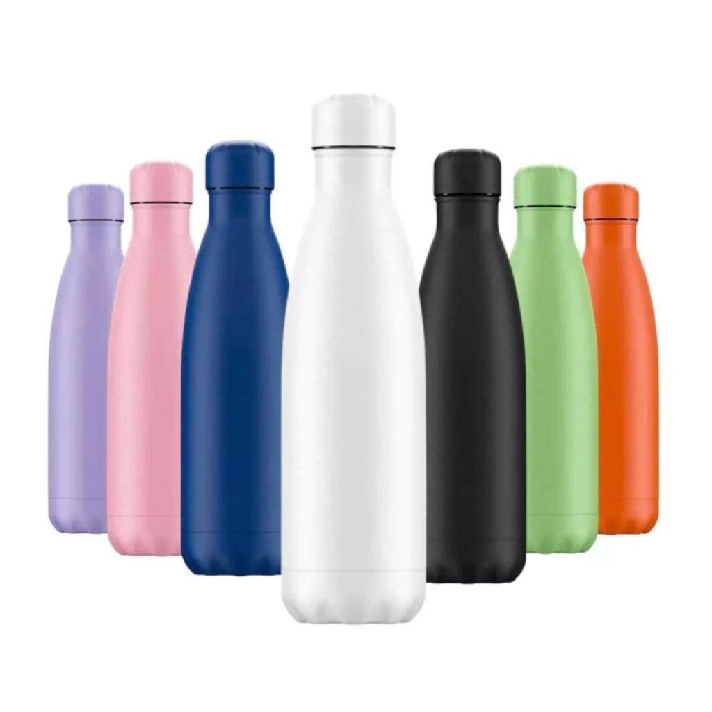 Garrafa de Água Térmica Squeeze 500ml Garrafa Água Inox Colorida Academia Escola Trabalho Escritório