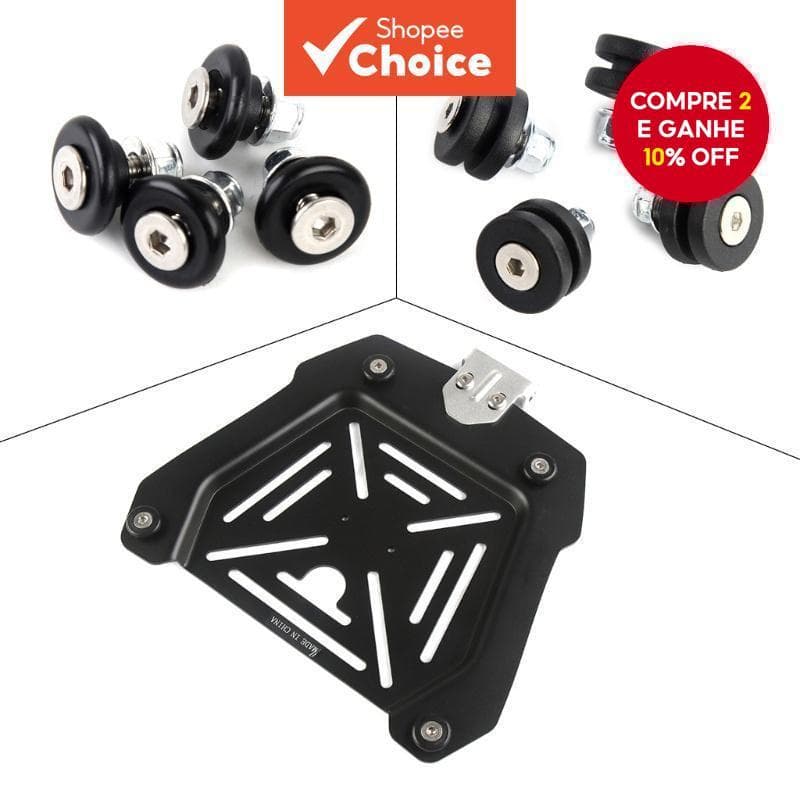 Novo Kit de 4 Caixas de Bagagem Traseiras Universais para Motocicletas - Suporte para Capacetes e Baú.