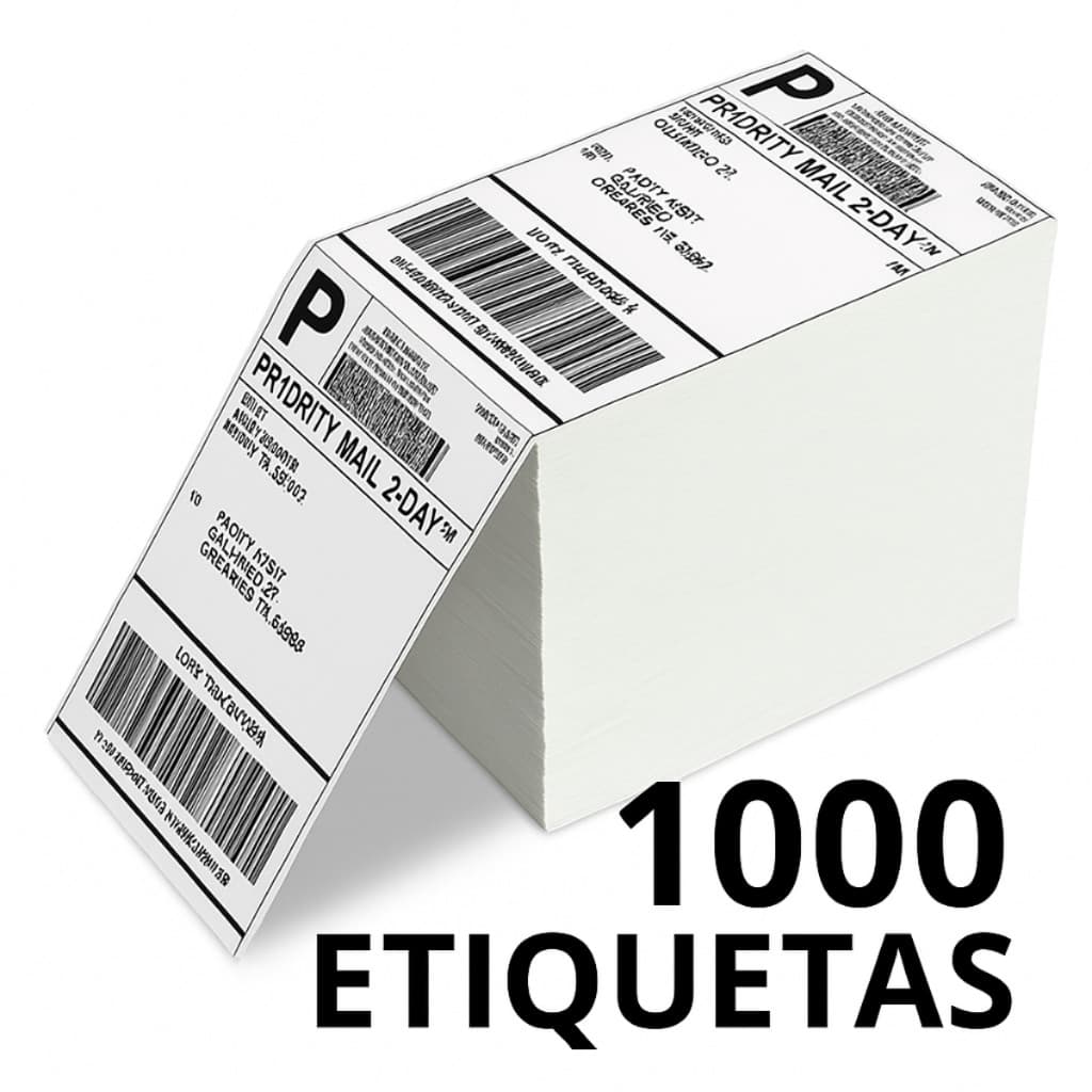 1000 Etiquetas Termica Adesiva Resma 10x15 E-commerce Envios Zebra Elgin Impressora Sem Ribbon